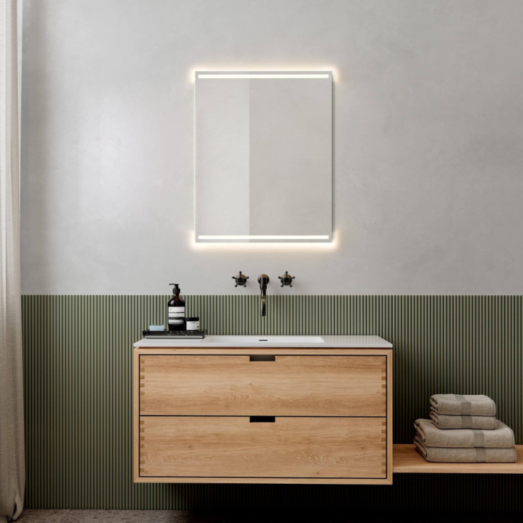 Loevschall Aarhus spegel med belysning, 60x75 cm