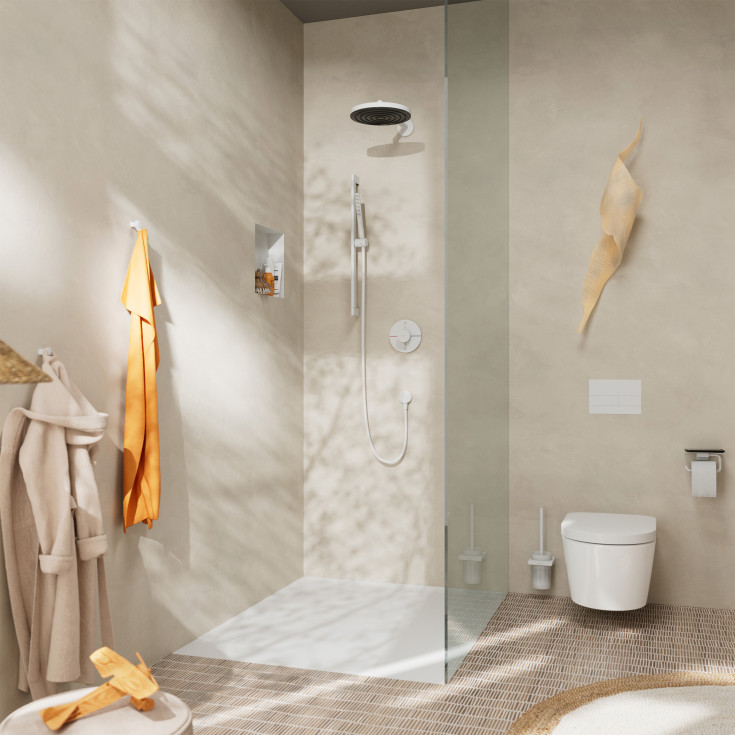 Hansgrohe dusjarm, 39 cm, matt hvit