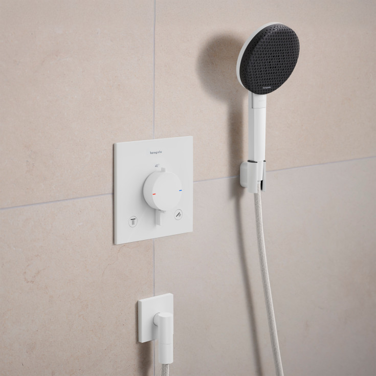 Hansgrohe Raindance Alive S hånddusj, vannsparende, matt hvit