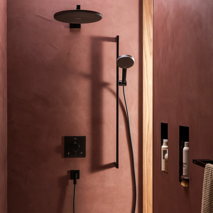 Hansgrohe Raindance Alive S huvuddusch, Ø30 cm, vattensparande, matt svart