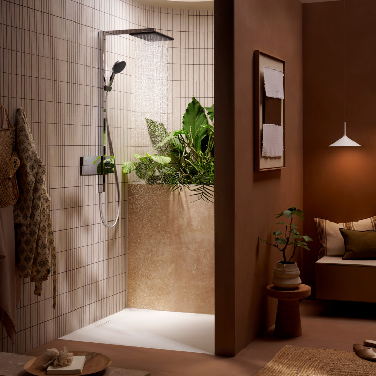 Hansgrohe Raindance Alive Q Showerpipe dusjsett, vannsparende, krom