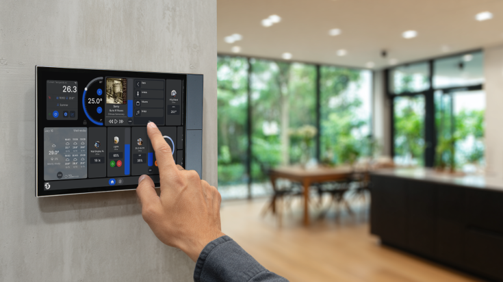 Shelly XL vægdisplay, Bluetooth & Wi-Fi, sølv