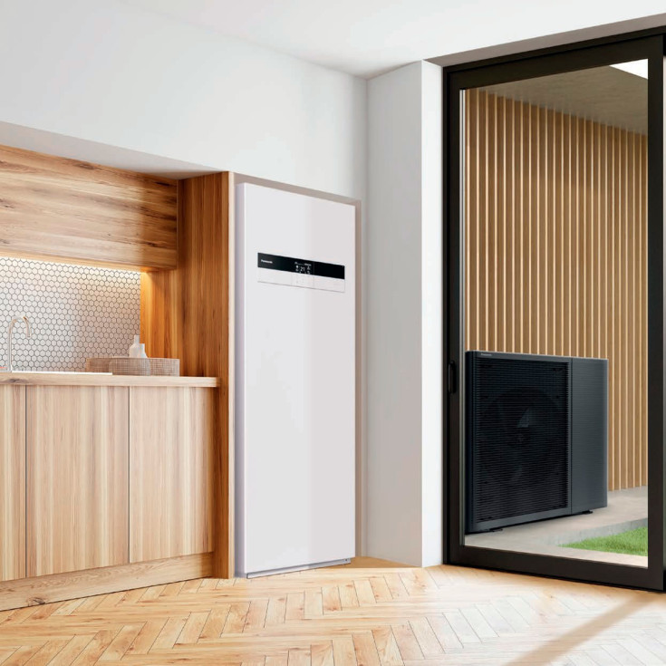 Panasonic Aquarea L-gen Hydrosplit luft til vand varmepumpe, udedel, 9 kW