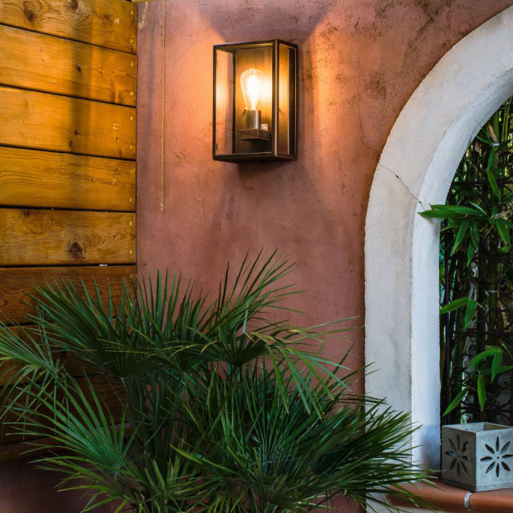 Norlys Lofoten vegglampe, klart glass, sort