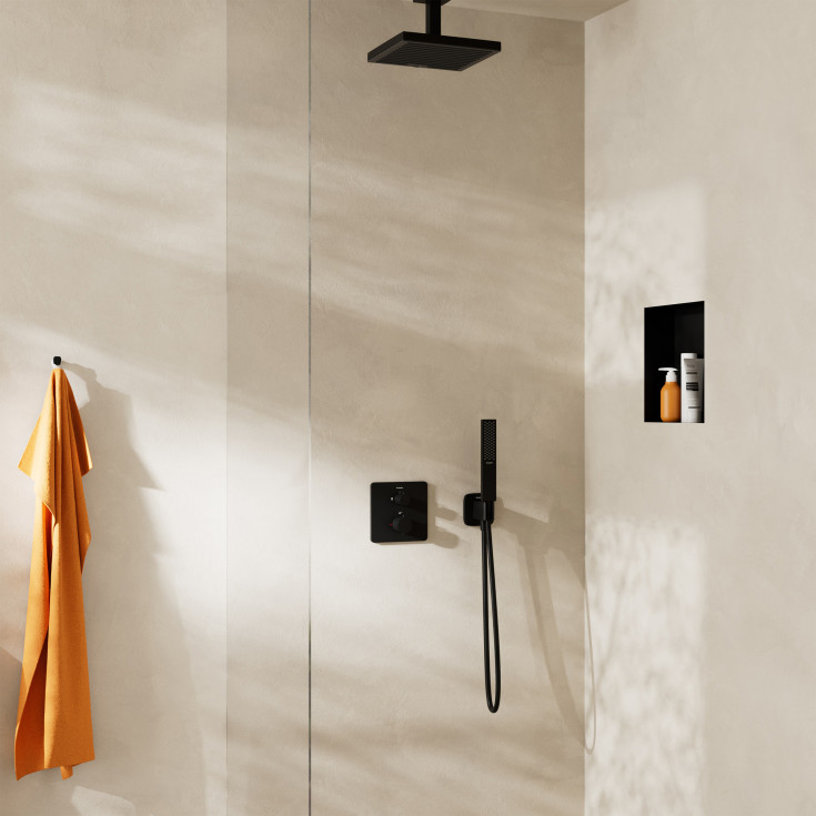 Hansgrohe FixFit Q slangeuttak, matt sort