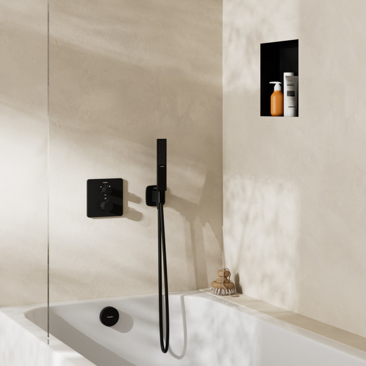 Hansgrohe FixFit Q slangeuttak, matt sort