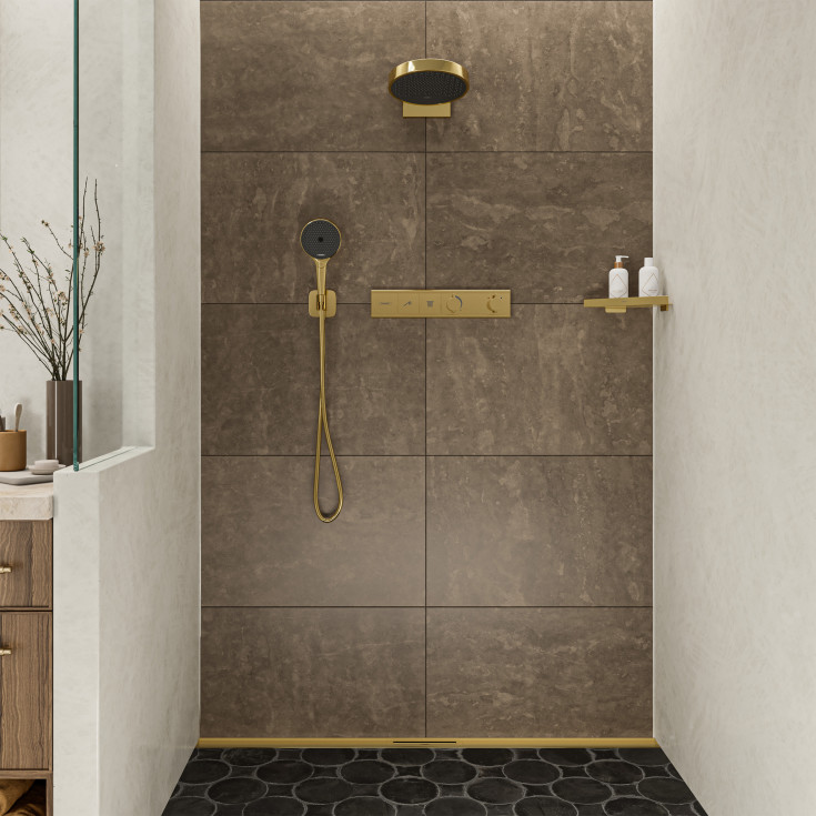 Hansgrohe FixFit Q slangeuttak, polert guld