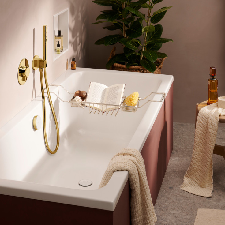 Hansgrohe FixFit S slanguttag, polerad guld