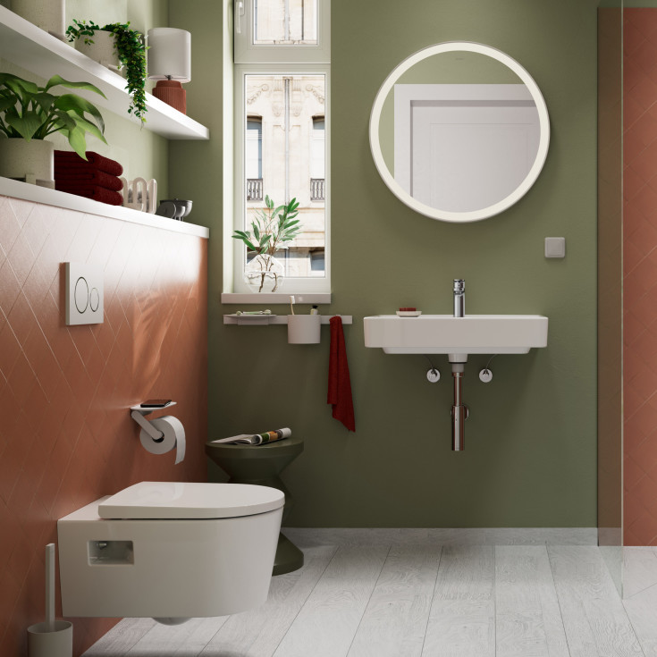 Hansgrohe WallStoris dorullholder, hvit