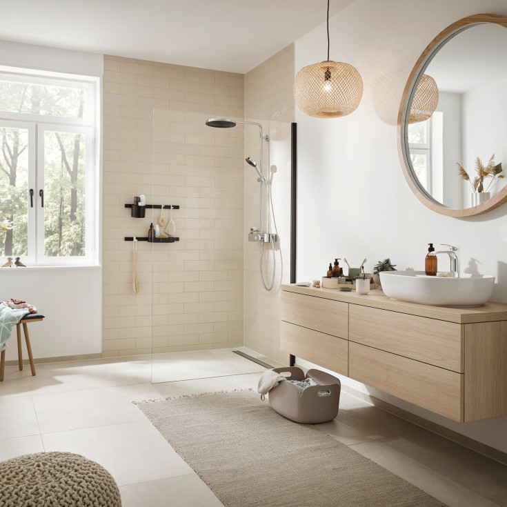 Hansgrohe WallStoris opbevaringskurv, sort