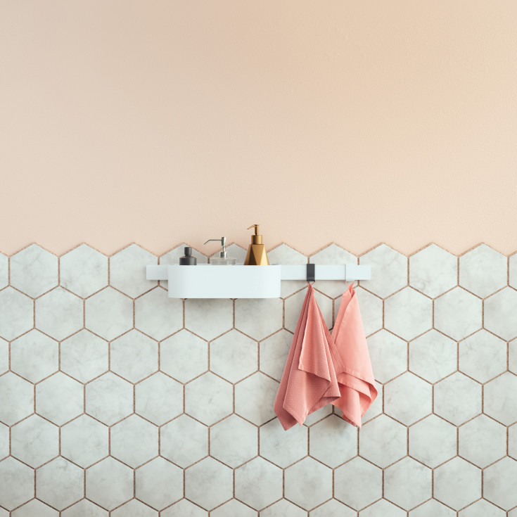 Hansgrohe WallStoris opbevaringskurv, hvid