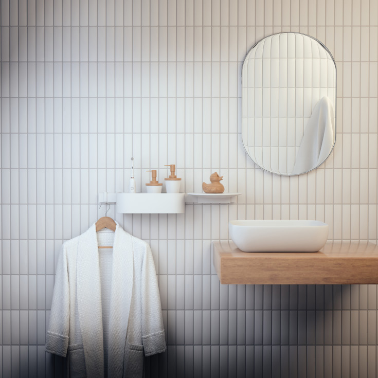 Hansgrohe WallStoris oppbevaringskurv, hvit