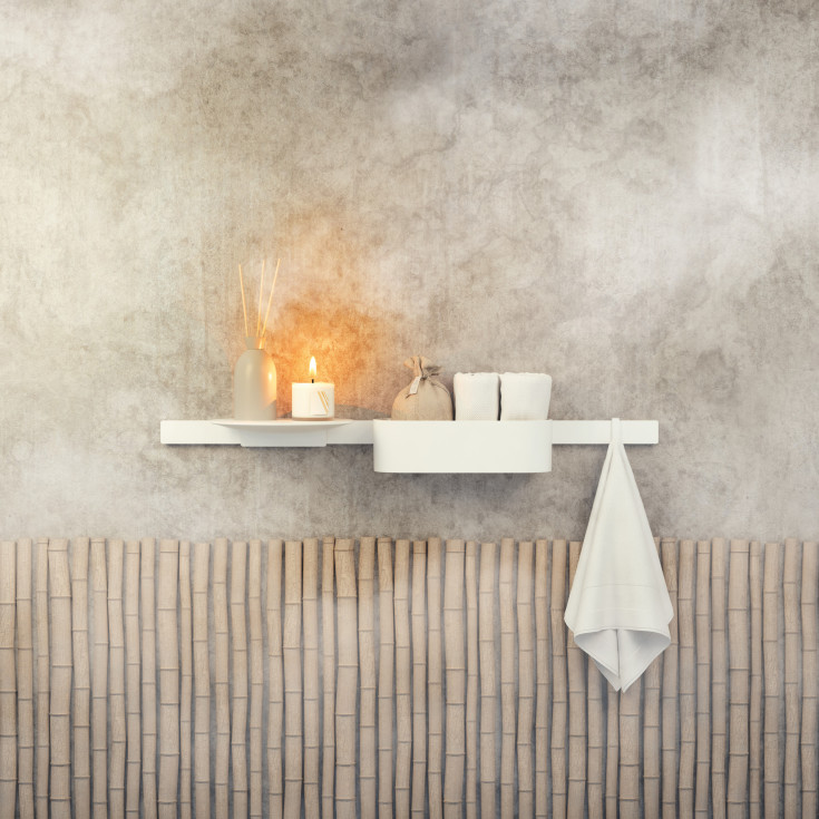 Hansgrohe WallStoris opbevaringskurv, hvid