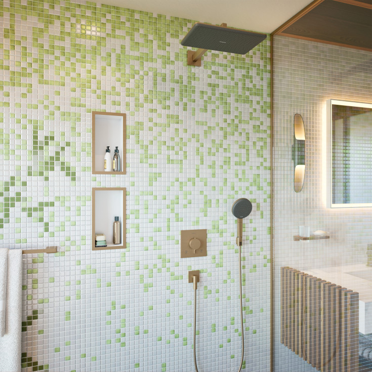 Hansgrohe Porter Fine håndbruserholder, børstet bronze