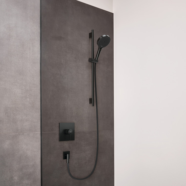 Hansgrohe FixFit Fine E slangeuttak, børstet sort krom