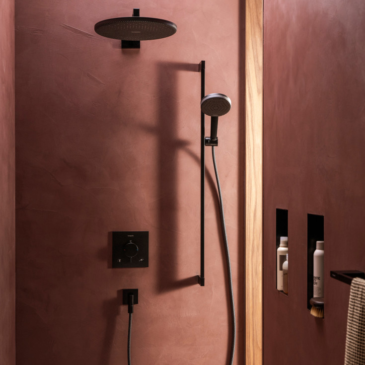 Hansgrohe FixFit Fine E slangeuttak, matt sort