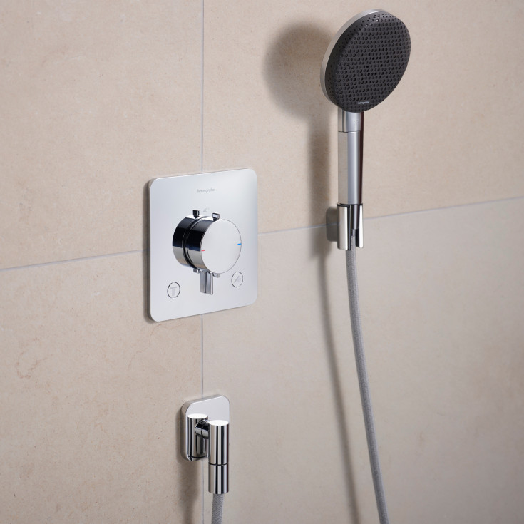 Hansgrohe FixFit Fine Q slangeuttak, krom