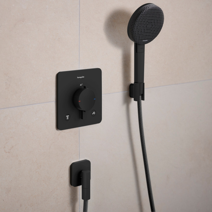 Hansgrohe FixFit Fine Q slangeuttak, matt sort