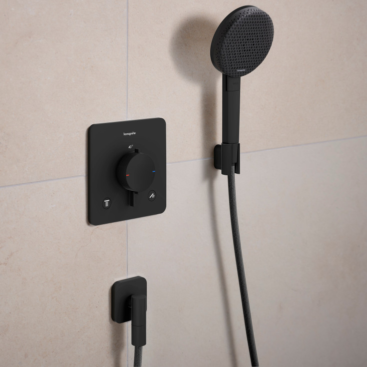 Hansgrohe Porter Fine handduschhållare, matt svart