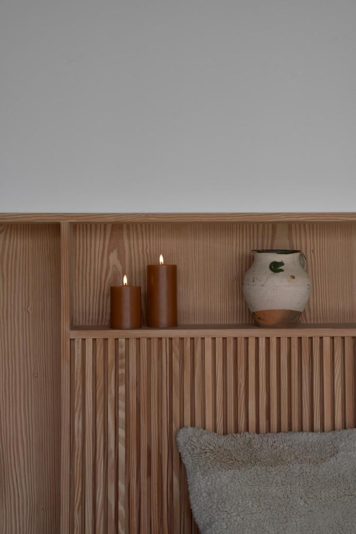 Ester & Erik LED blokklys, 10 cm, varm brun