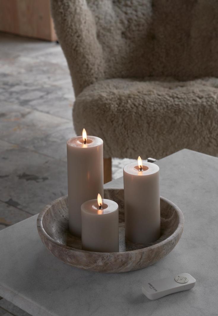 Ester & Erik LED blokklys, 15 cm, lysebrun