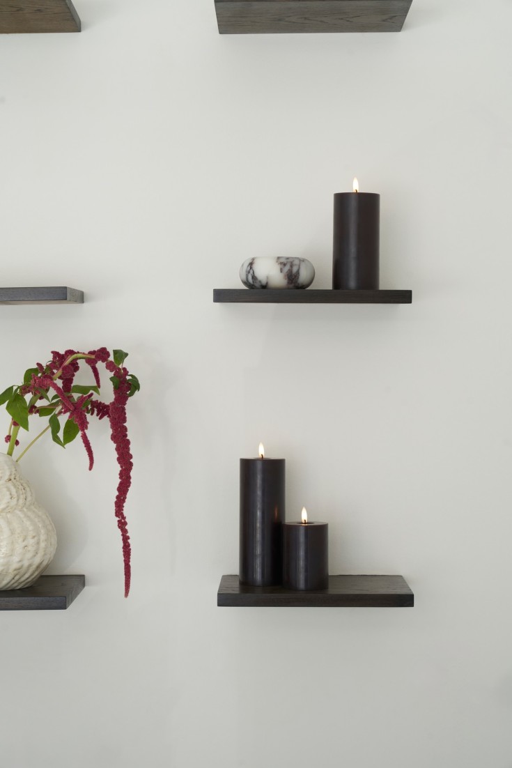 Ester & Erik LED blokklys, 10 cm, mørkebrun