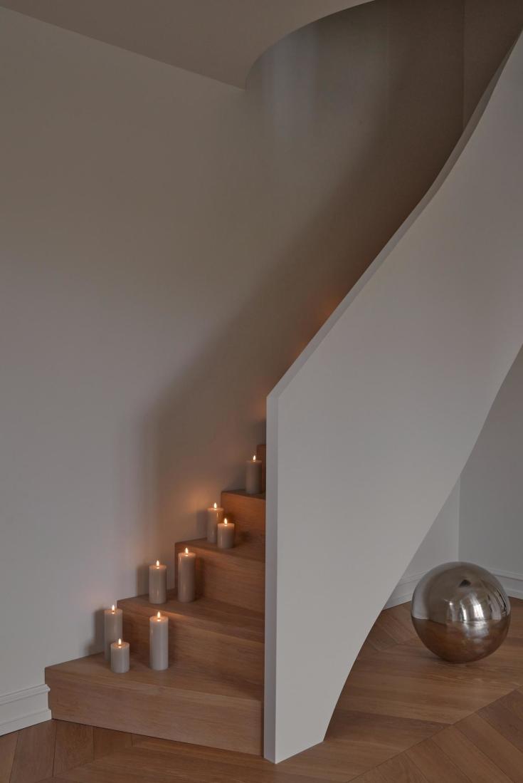 Ester & Erik LED blokklys, 20 cm, beige