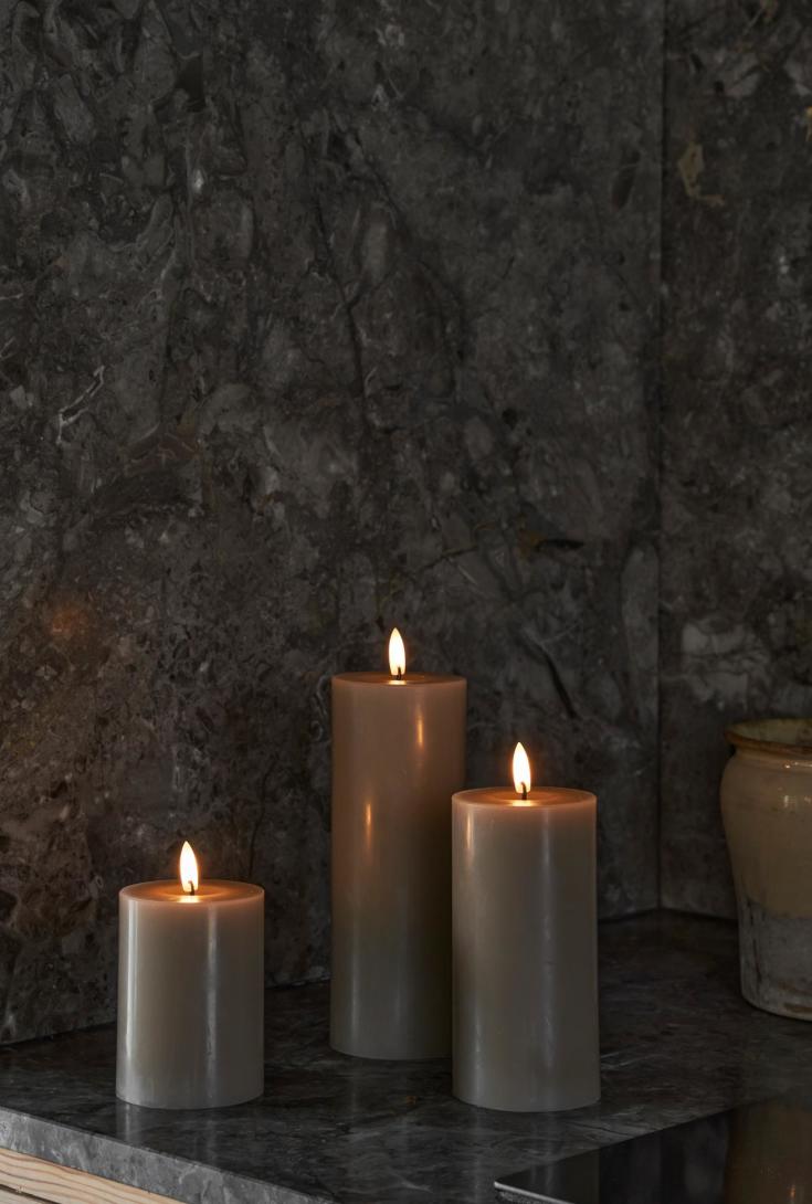 Ester & Erik LED blokklys, 20 cm, brun