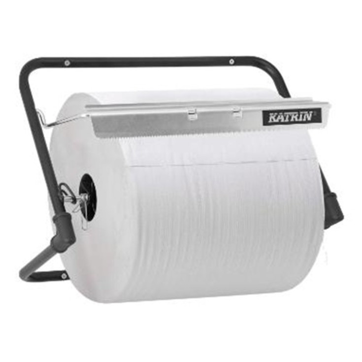 Katrin väggstativ 54930 för verkstadsrulle i metall, svart