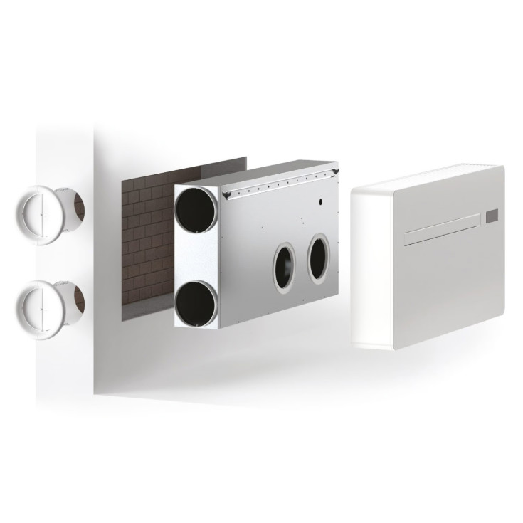 Panasonic RAC Solo sideudgangsforskalling, venstre udløb, til hjørnemontering