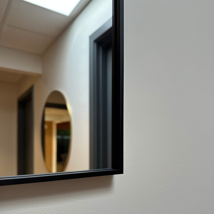 Loevschall spejl, 61x76 cm, sort