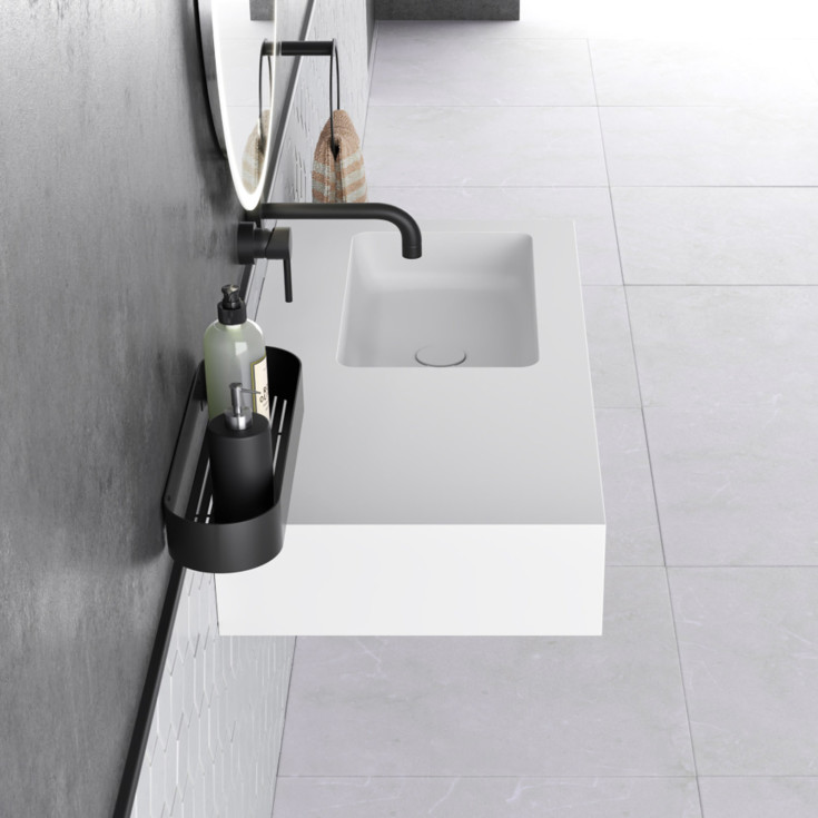 Copenhagen Bath Siø servant, 90x40 cm, skuff venstre, hvit