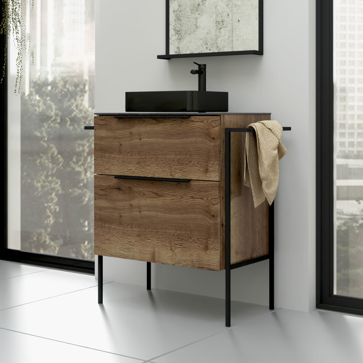 Korsbakken BIG servantskap, med 2 skuffer, soft-close, 99x45,5 cm, taupe