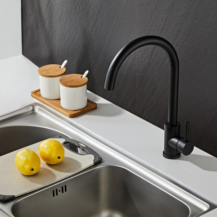 Zen Sanitary Køkkenarmatur med C-tud mat sort
