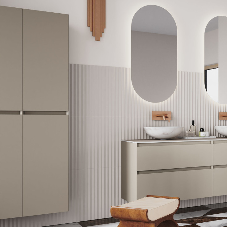 Korsbakken Loft høyskap, soft-close, 35x35 cm, cocoa brown