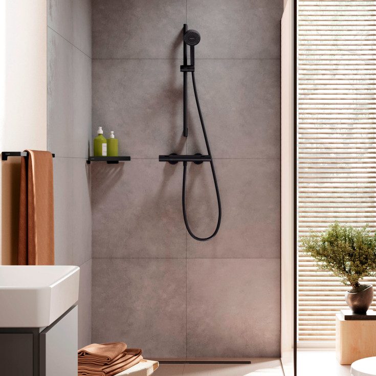 Hansgrohe Activera Select S dusjset, vannbesparende, matt sort