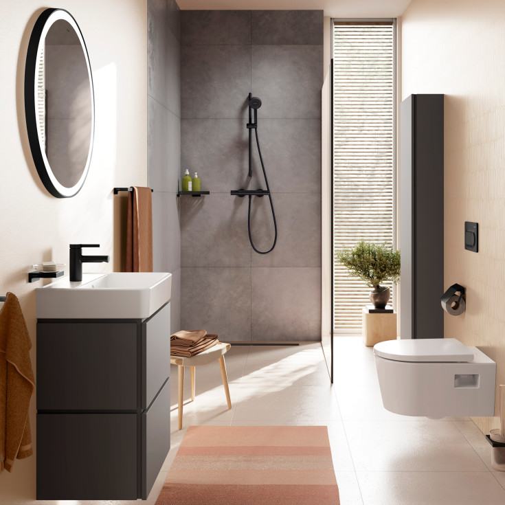 Hansgrohe Activera Select S dusjset, vannbesparende, matt sort