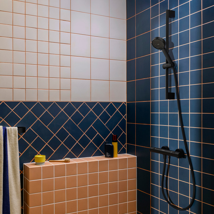 Hansgrohe Activera Select S dusjset, vannbesparende, matt sort