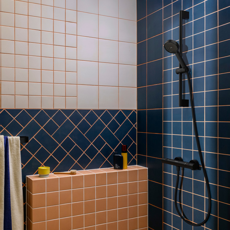 Hansgrohe Activera Select S brusesæt, vandbesparende, mat sort