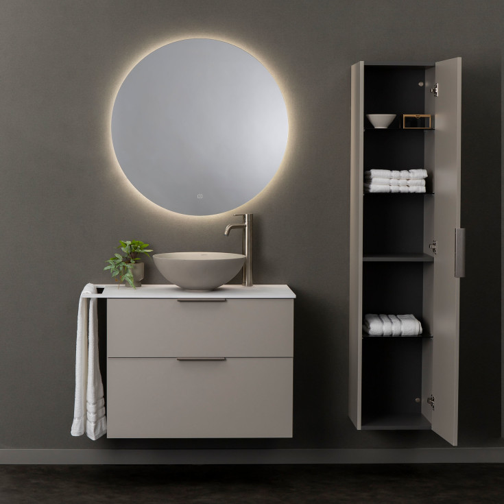 Korsbakken BIG høyskap med 1 dør, soft-close, 35x35 cm, grå matt