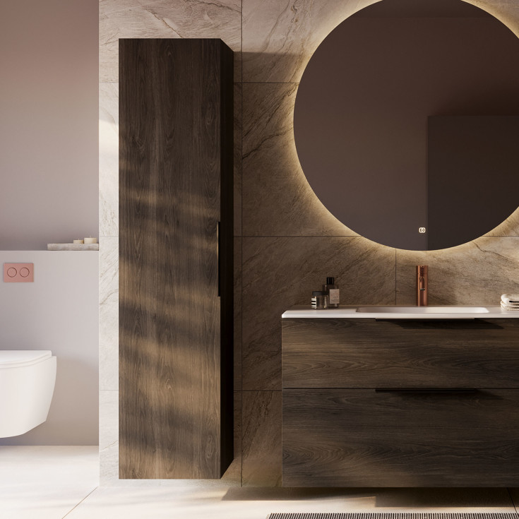 Korsbakken BIG høyskap, soft-close, 35x35 cm, antikk rød