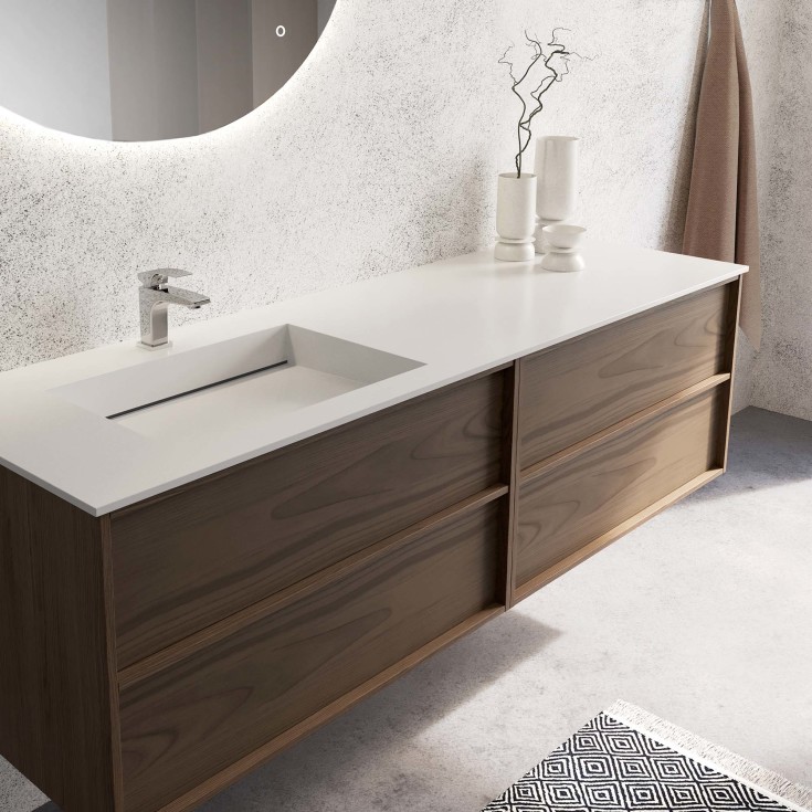 Korsbakken Home underskap, med 2 skuffer, soft-close, 99x45,7 cm, mørk eik