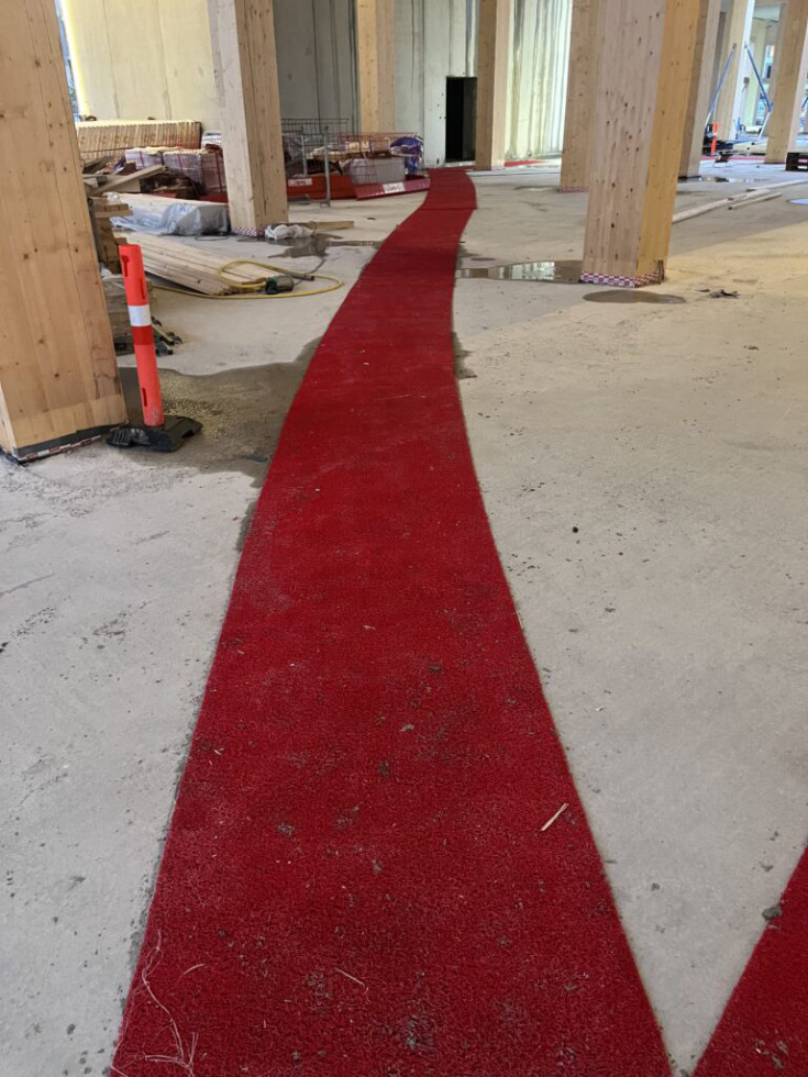 Spaghettimåtte, rød, 1 x 15 m, 9 mm