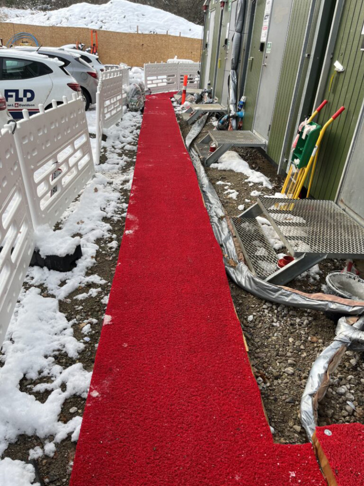 Spaghettimåtte, rød, 1 x 15 m, 9 mm