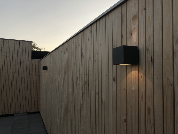 Scan Products Esta utendørs vegglampe, sort