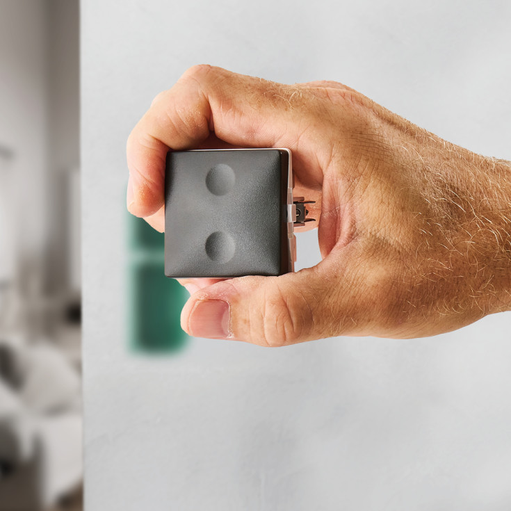 Fesh Curveline krydsningsafbryder 1 modul, grå