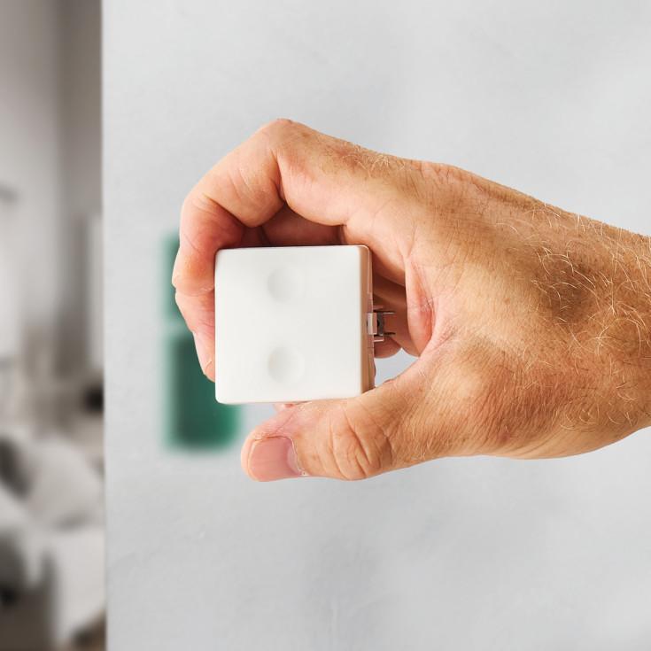 Fesh Curveline krydsningsafbryder, 1 modul, hvid