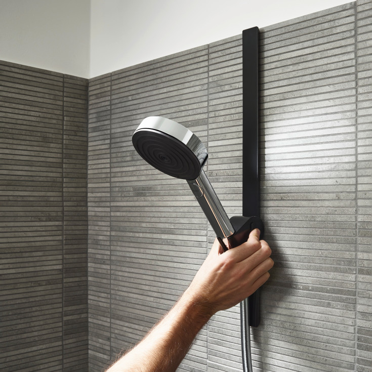 Hansgrohe WallStoris dusjholder, sort