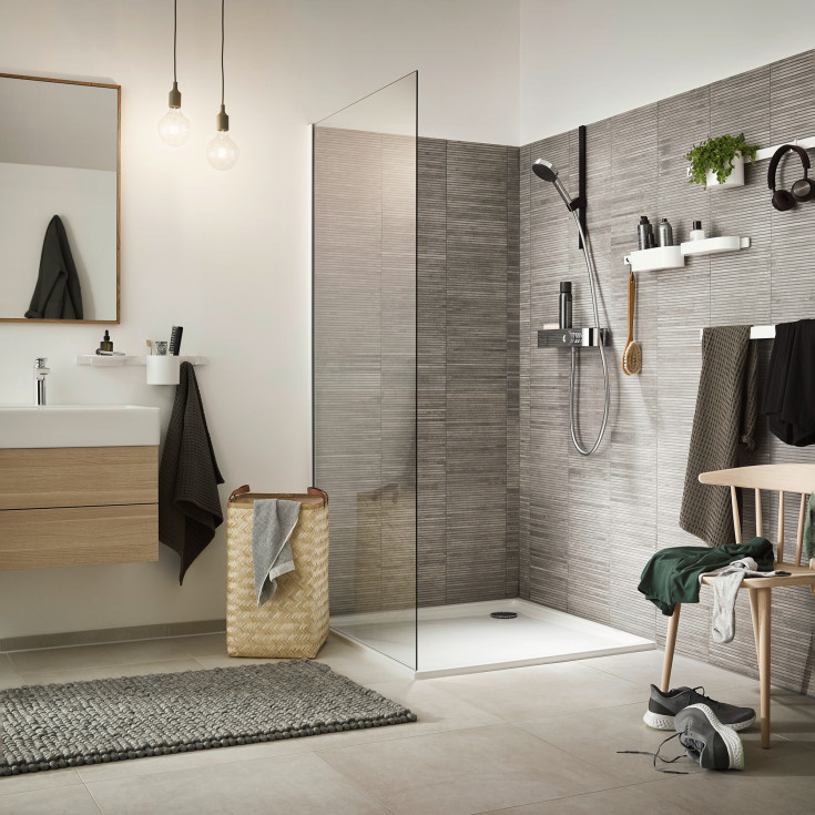Hansgrohe WallStoris handduschhållare, svart