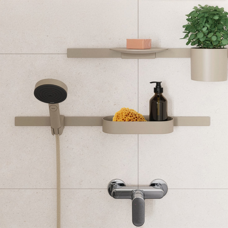 Hansgrohe Pulsify Planet Edition Select håndbruser, vandbesparende, beige